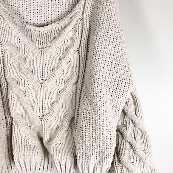 Free People Cream Sticks and Stones
Chenille Cable Knit Sweater - Picture 4 of 11